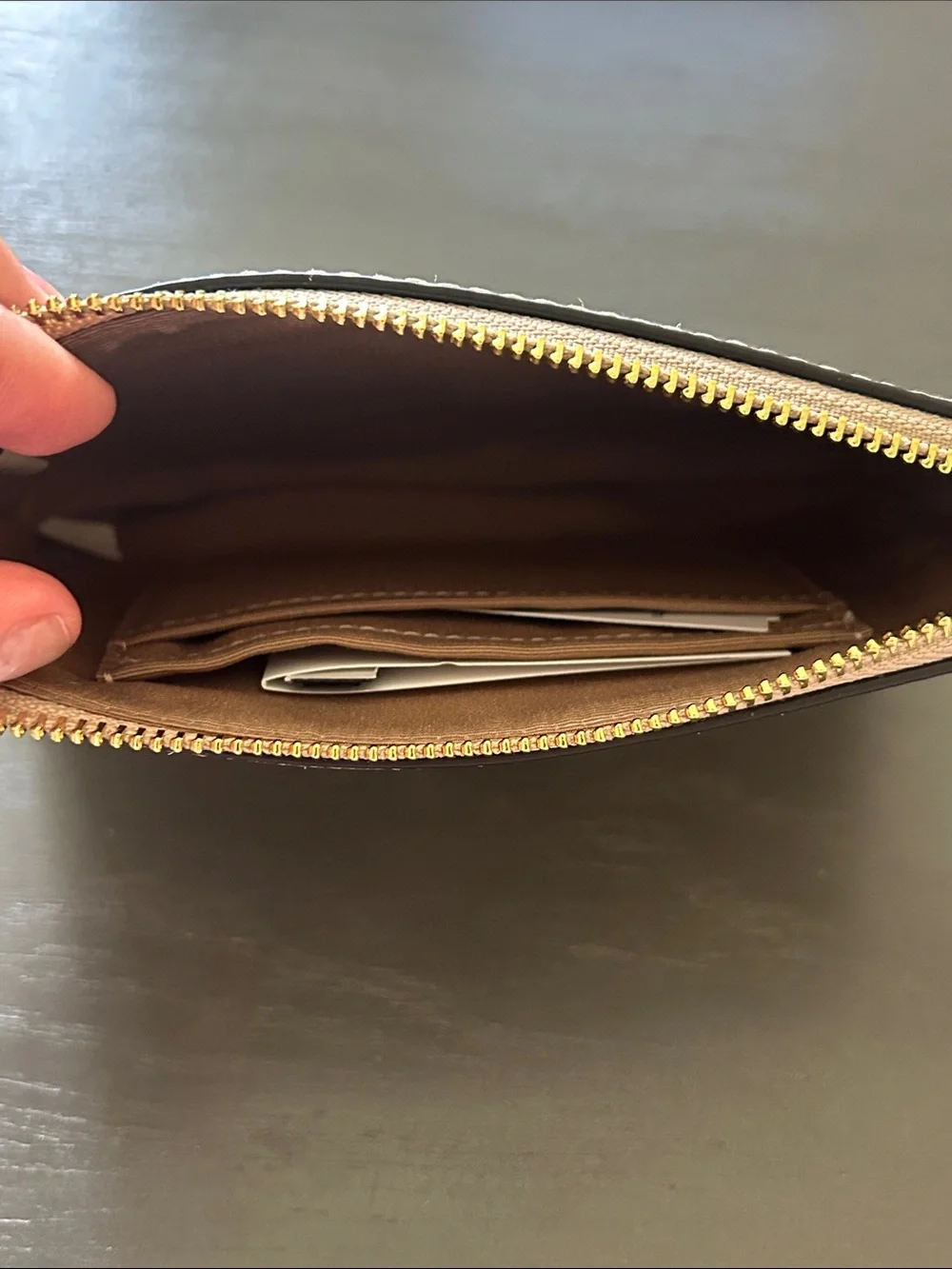 Coach wristlet beige